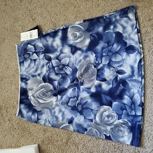 New blue floral skirt